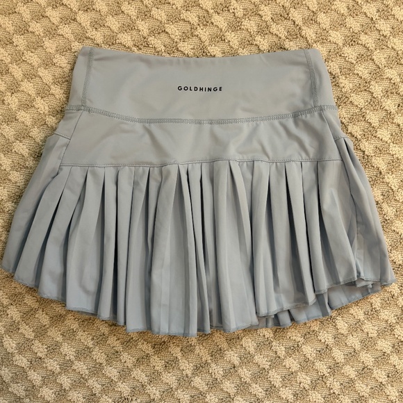 GOLDHINGE Pleated Tennis Skirts (blue and purple) - Picture 3 of 5